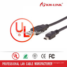 MINI Cable USB 2.0 Cable de sincronización y carga Tipo A a 5 Pin B Cargador de teléfono